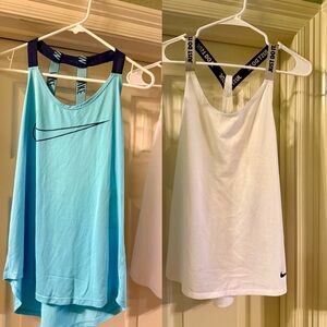 Nike Blue Sleeveless Cut Out Tank Top